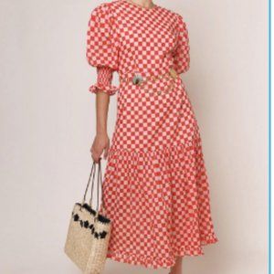 Rixo Dallia Dress - Checkerboard Red